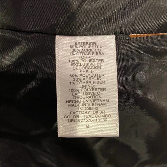 Daisy Fuentes Boucle Tweed Collarless Suit Jacket Sz M - Picture 6 of 6